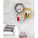 East Urban Home Damaya 3 Piece Hexagon Solid Wood Floating Shelf Wood in Gray/White/Yellow | 22.83 H x 14.96 W x 3.54 D in | Wayfair