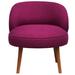 Barrel Chair - East Urban Home Burke 23.62" W Tufted Polyester Barrel Chair Polyester in Indigo | 25.98 H x 23.62 W x 26.38 D in | Wayfair