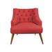 Armchair - East Urban Home Mcwilliams 28.74" W Tufted Armchair Polyester/Fabric in Red | 31.5 H x 28.74 W x 33.46 D in | Wayfair