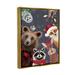 The Holiday Aisle® Cozy Woodland Creatures Patterned by Elizabeth Tyndall - Painting on Canvas in Brown/Gray/Red | 31 H x 25 W x 1.7 D in | Wayfair