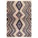 Beige/Blue Rectangle 2'7" x 4'11" Area Rug - East Urban Home Rosales Geometric Machine Woven Velvet Area Rug in 31.0 x 0.31 in blue/brown | Wayfair