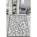 White/Gray Rectangle 3'11" x 5'11" Area Rug - East Urban Home Karyn Floral Machine Made Power Loom /Velvet Area Rug in 47.0 x 0.16 in whitein White/Gray | Wayfair