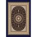 White 47 x 0.31 in Area Rug - East Urban Home Anabel Oriental Machine Made Power Loom Area Rug in Blue/Brown | 47 W x 0.31 D in | Wayfair