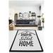 Black/White 31 x 0.39 in Area Rug - East Urban Home Leoni Machine Made Flatweave Polyester/Velvet Area Rug in White/Black | 31 W x 0.39 D in | Wayfair