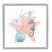 Stupell Industries Seahorse Starfish Layered Coral Giclee Art By Lanie Loreth Canvas in Blue/Orange | 24 H x 24 W x 1.5 D in | Wayfair