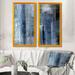 Wade Logan® Blue Meets Gray Abstract Art - 2 Piece Painting Set on Canvas Metal in Black/Blue/Gray | 32 H x 32 W x 1 D in | Wayfair