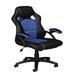 Inbox Zero Jade Gaming Chair Leather in Blue/Black | 27.6 W x 26.4 D in | Wayfair D44ED6D94A6748C9BC1EED24E00B0B35