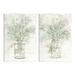 Stupell Industries Country Florals Delicate Blooming Bouquet 2 Piece Wall Plaque Art Set By Carol Robinson in Gray/Green | Wayfair