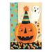 Stupell Industries Vintage Halloween Candy Pattern at-134 Wood in Black/Brown/Green | 15 H x 10 W x 0.5 D in | Wayfair at-134_wd_10x15