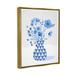 Stupell Industries Mixed Floral Arrangement Framed Floater Canvas Wall Art By Sharon Lee Canvas in Blue | 21 H x 17 W x 1.7 D in | Wayfair