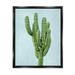 Stupell Industries Desert Cactus Blue Sky Framed Floater Canvas Wall Art By Mia Jensen Canvas in Blue/Green | 31 H x 25 W x 1.7 D in | Wayfair