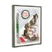 The Holiday Aisle® Merry Christmas Holiday Stairway - Floater Frame Graphic Art on Canvas in Blue/Brown/White | 31 H x 25 W x 1.7 D in | Wayfair