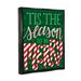 The Holiday Aisle® Tis the Season to Be Merry Patterned - Floater Frame Graphic Art on Canvas in Green/Red/White | 31 H x 25 W x 1.7 D in | Wayfair