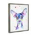 Stupell Industries Happy Chihuahua Casual Composition Floater Canvas Wall Art By Jen Seeley Canvas in Blue/Indigo/White | Wayfair as-971_ffl_16x20