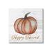 Stupell Industries Happy Harvest Pumpkin Country Rustic Canvas Wall Art By Yass Naffas Designs Canvas in Gray/Orange | Wayfair at-311_cn_17x17