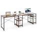 17 Stories Linmore L-Shape Desk Metal in Brown | 29.5 H x 95 W x 24 D in | Wayfair 349CB8F2423A405BBD43DA886E120E7D