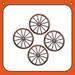 Gracie Oaks Tinara Wagon Wheel Wall Accent Wood in Brown | 10 H x 10 W x 0.04 D in | Wayfair C8DB0467F1464AE0AE12AF500CD1C639