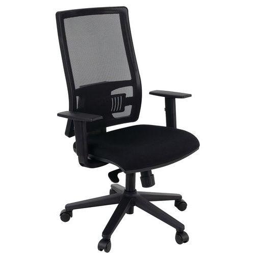 Fauteuil Office Sans Têtière Piètement Noir Assise Noire - Manutan Expert