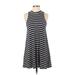 Hollister Casual Dress - A-Line: Blue Stripes Dresses - Women's Size X-Small