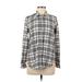 American Eagle Outfitters Long Sleeve Button Down Shirt: Black Plaid Tops - Women's Size Medium
