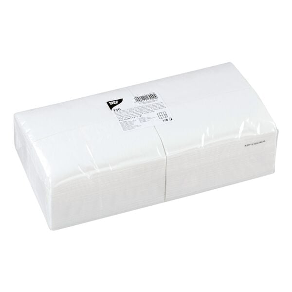 Papstar 250 Servietten 2-lagig 33x33 cm weiß geprägt weiß, 33x33 cm Image