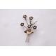 Vintage 1940's Sterling Silver Signed Enzell Art Nouveau Flower Bouquet Brooch