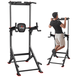 UPGO Power Tower Pull Up Dip Station 440LB Capacity Adjustable Multi-Function Home Gym Strength Training Fitness Equipment