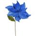 Vickerman 22 Blue Poinsettia Artificial Christmas Flower 6 per Bag