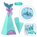 FNNMNNR 20 Pcs Mermaid Gift Boxes Gift Wedding Party Candy Sweet Treat Bags for Kids Mermaid Birthday Party Supplies Decorations Baby Shower Supplies