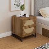 Mid Century Modern Nightstand, Bedside Table Accent End Table Set of 2