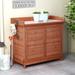 Outdoor Potting Bench Table Workstation Storage Cabinet Garden Shed