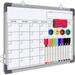 Dry Erase Calendar Whiteboard for Wall 16 X 12 Magnetic White Board Calendar Dry Erase Board Small Wall Whiteboard Calendar Monthly Double Sided Boards for Student Home Office School (Gray)