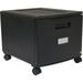 Storex Low-Profile Plastic File Drawer with Casters Letter/Legal Black