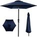Best Choice Products 10ft Outdoor Steel Market Patio Umbrella w/ Crank Tilt Push Button 6 Ribs - Navy Blue