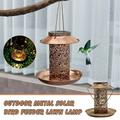 Shldybc Solar Bird Feeder for Outdoors Hanging 2 In 1 Bird Feeder Wild Bird Feeder Solar Garden Lantern With S Look as Gift Ideas for Bird Lovers Waterproof Garden Decoration