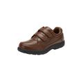 Wide Width Men's Double Adjustable Strap Comfort Walking Shoe by KingSize in Brown (Size 14 W)
