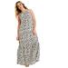 Plus Size Women's Cutout Neckline Maxi Dress by June+Vie in Ivory Abstract Spots (Size 22/24)