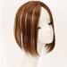 Clips-On Short Hair Wig For Female Head Top Replacement Blocks Effectively Covering Sparse & Gray Hair Light Brown