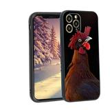 Compatible with iPhone 12 Pro Max Phone Case rooster-birds-615 Case Silicone Protective for Teen Girl Boy Case for iPhone 12 Pro Max