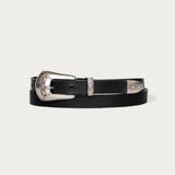 Lucky Brand Leather Belt With Western Buckle Set - Women's Accessories Belts in Black, Size L