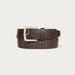 Lucky Brand Grid Tooled Embossed Leather Belt - Men's Accessories Belts in Dark Brown, Size 32
