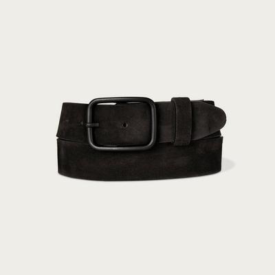 Lucky Brand Distressed Suede Leather Belt - Men's Accessories Belts in Black, Size 40