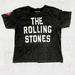 American Eagle Outfitters Tops | American Eagle Black The Rolling Stones Tee Shirt Distressed Size Medium | Color: Black/White | Size: M