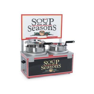 Nemco 6510A-2D7 Double 7 Qt Soup Merchandiser w/ Header