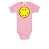 Body LOGOSHIRT "Original Smiley Face", Baby, Gr. 98/104, EURO-Größen, rot, 100% Baumwolle, bedruckt, casual, kurz, Kurzarm, Bodies, mit funktionalen Druckknöpfen