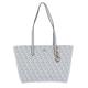 DKNY Women's Bryant Park Medium Coated Logo Zip Bag Tote, Grey Melange