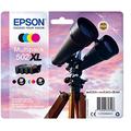 Epson Multipack of 502XL Ink Cartridges with 4 Colours (Original, Pigment Ink, Black, Cyan, Magenta, Yellow, 4 Pieces, Ink Jet Printing)
