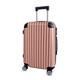 Panana Lightweight 28" Hand Cabin Luggage Durable Hard Shell PP Suitcase Trolley Travel Case with 4 Wheels (Rose Gold, 28inch)