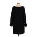 Banana Republic Casual Dress - Shift: Black Solid Dresses - Women's Size 2 Petite