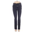 Joe's Jeans Jeans - Mid/Reg Rise Skinny Leg Denim: Gray Bottoms - Women's Size 28 - Dark Wash